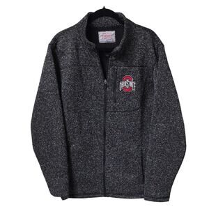 Ohio State Varsity Athletic Apparel Grey/Black Full Zip OSU Jacket Mens Size XL